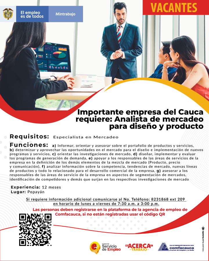 Conoce las vacantes de empleo disponibles - Comfacauca