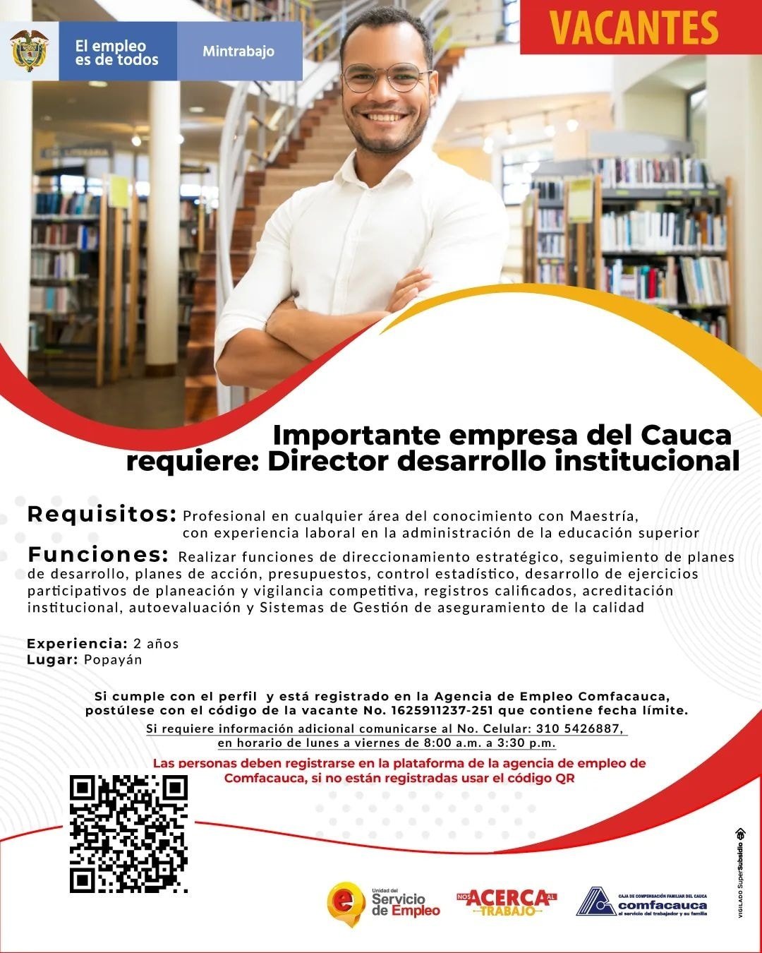 Conoce las vacantes de empleo disponibles en el departamento -  Comfacauca