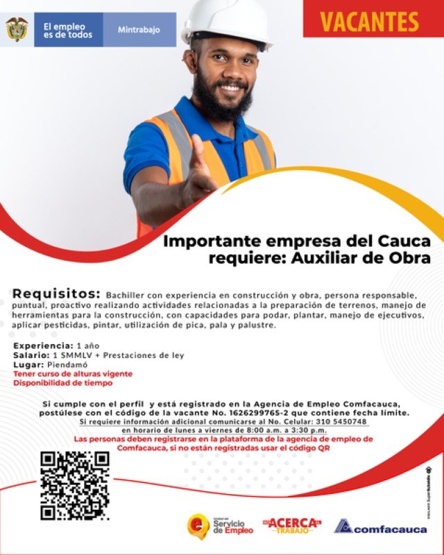 Conoce las vacantes de empleo que tenemos en todo el departamento