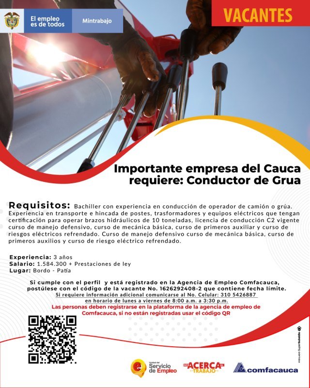 Conoce las vacantes de empleo que tenemos en todo el departamento3