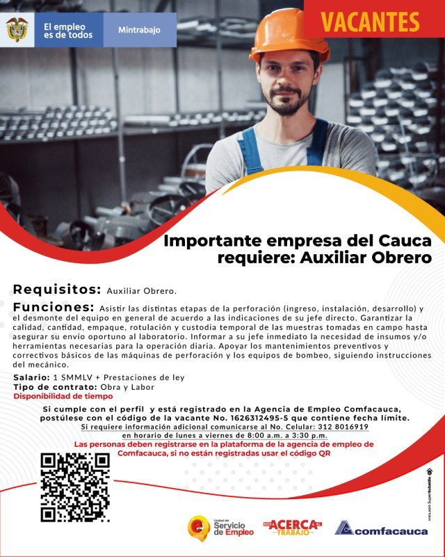 Conoce las vacantes de empleo que tenemos en todo el departamento7