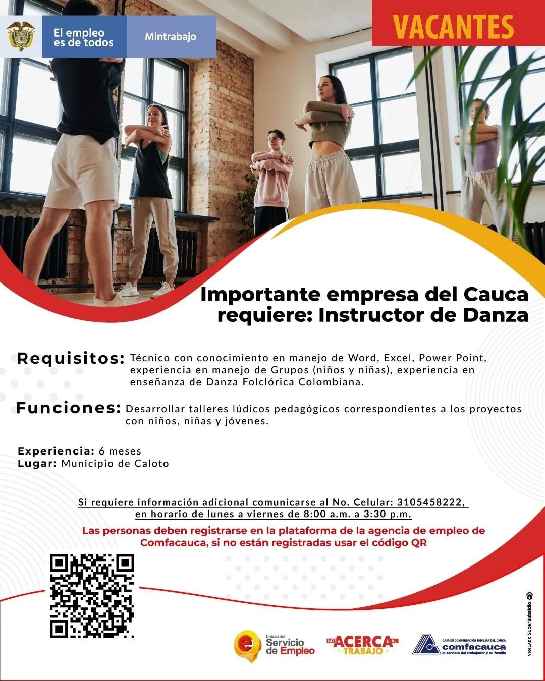 Conoce las vacantes disponibles que hay en el departamento1