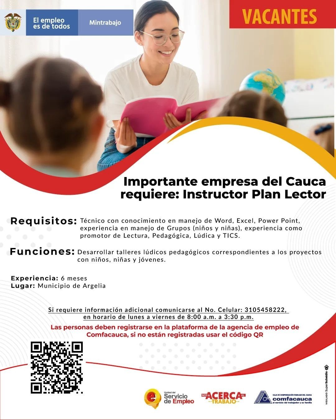 Conoce las vacantes disponibles que hay en el departamento6