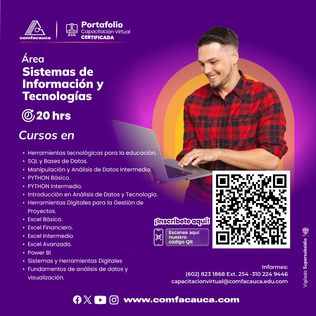 Cursos Virtuales Certificados Aprende a tu Ritmo y Horario - Comfacauca