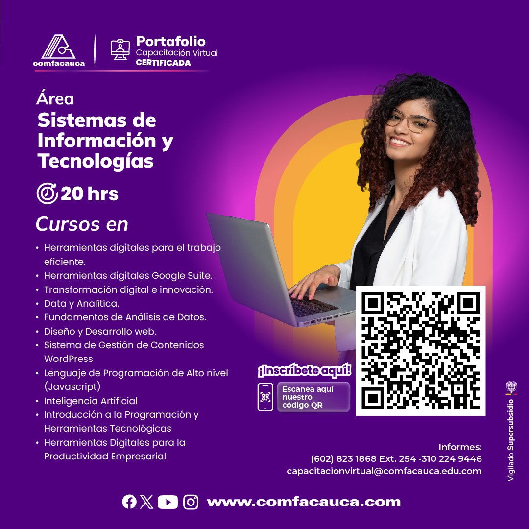 Cursos Virtuales Certificados Aprende a tu Ritmo y Horario - Comfacauca