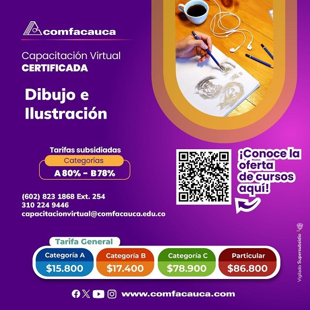 Cursos virtuales Comfacauca - Dibujo e ilustración