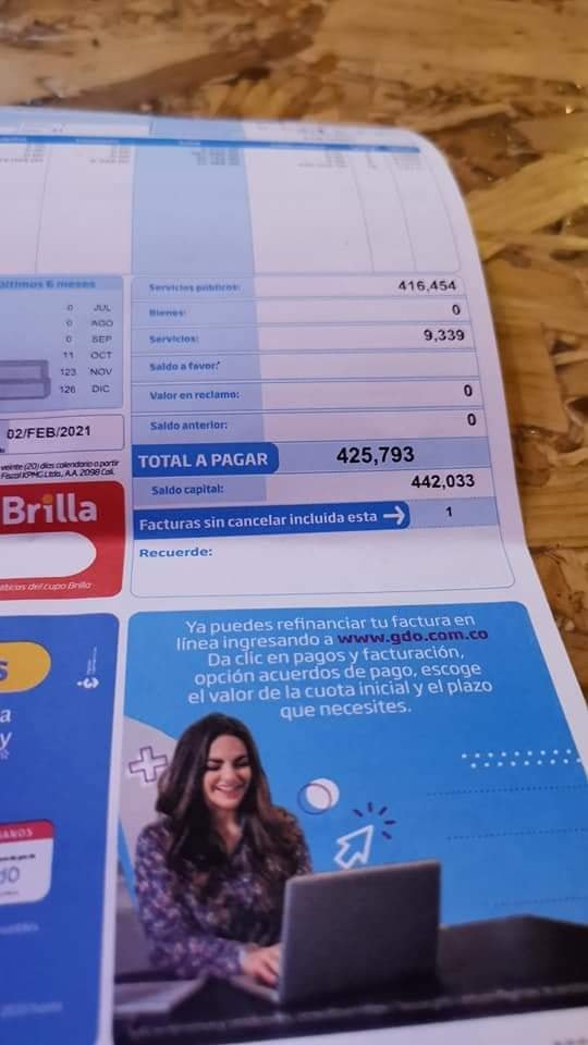 DENUNCIA SOBRE CONSUMO DE GAS DOMICILIARIO