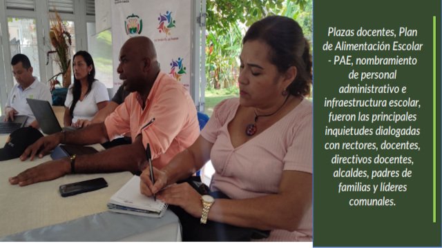 Desde los territorios Gobierno Departamental resuelve necesidades del sector educativo