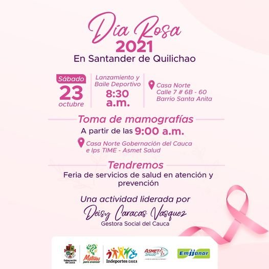 Día rosa 2021 en Santander de Quilichao