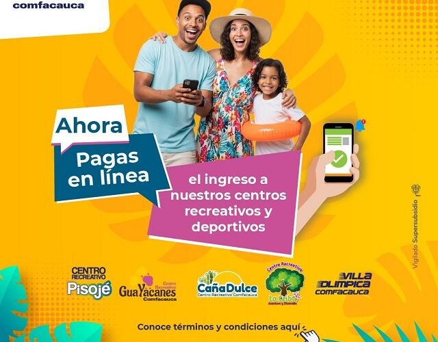 📱 Dile adiós a las filas: Comfacauca habilita portal de pagos en línea para sus centros recreativos