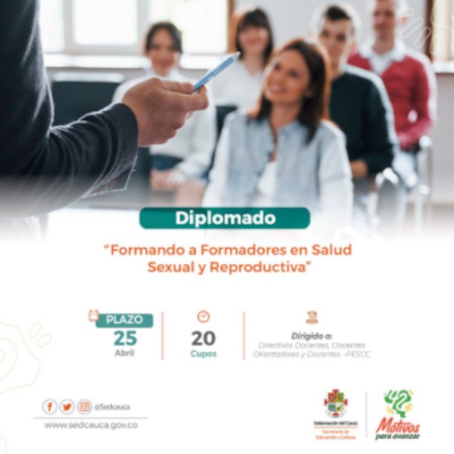 Docentes del Cauca podrán formarse en educación sexual-