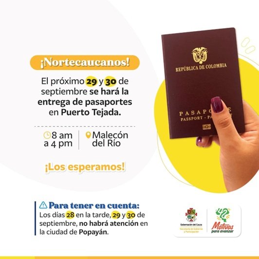 Entrega de Pasaportes Puerto Tejada Cauca 1