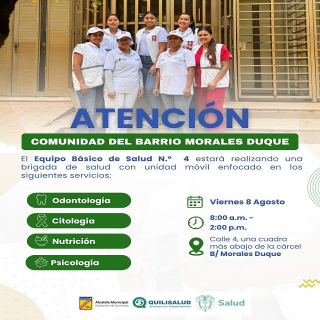 Equipo Básico N.° 4 de Quilisalud Llega al Morales Duque con Unidad Móvil