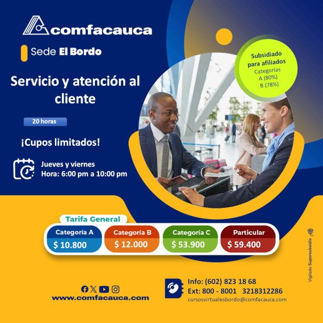 Es momento de crecer y aprender nuevas habilidades con nuestros cursos en Bordo Cauca - Comfacauca