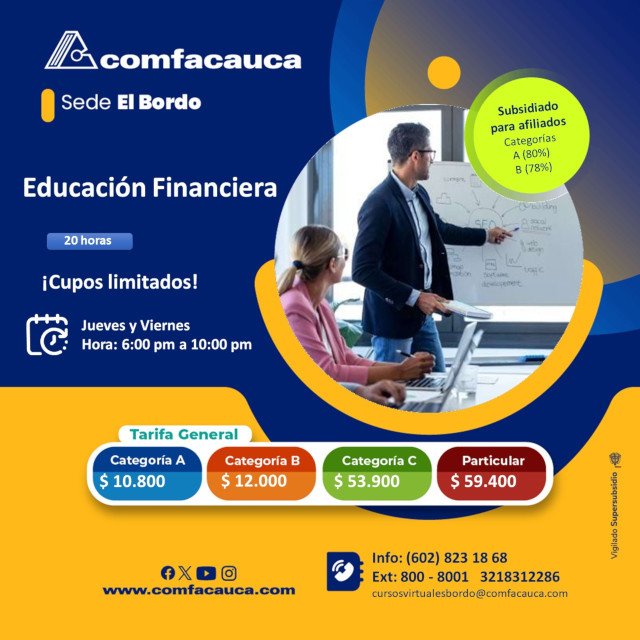 Es momento de crecer y aprender nuevas habilidades con nuestros cursos en Bordo Cauca - Comfacauca