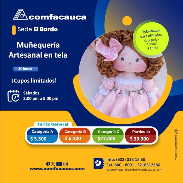 Es momento de crecer y aprender nuevas habilidades con nuestros cursos en Bordo Cauca - Comfacauca