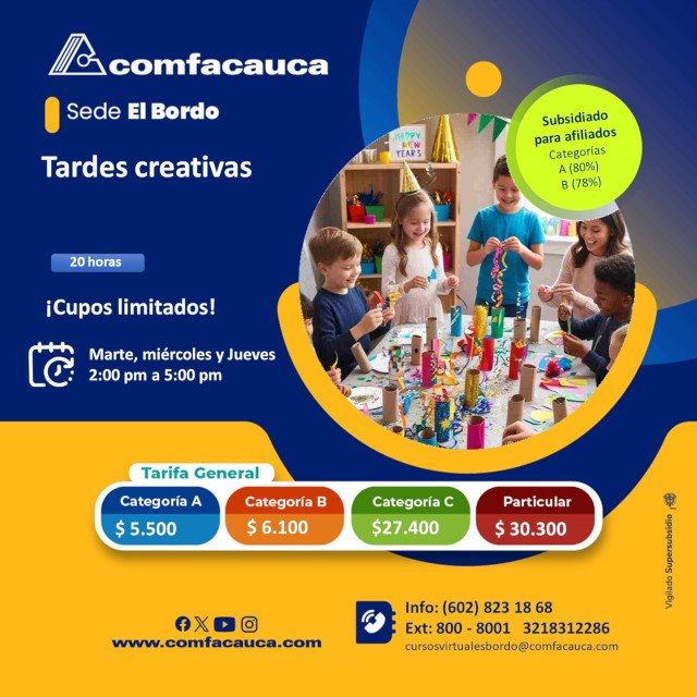 Es momento de crecer y aprender nuevas habilidades con nuestros cursos en Bordo Cauca - Comfacauca