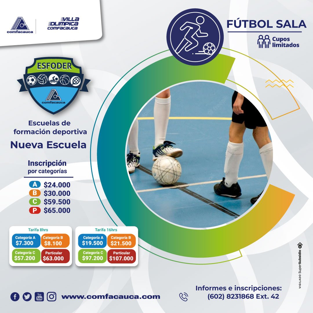 Escuela de formaciòn deportiva- Comfacauca