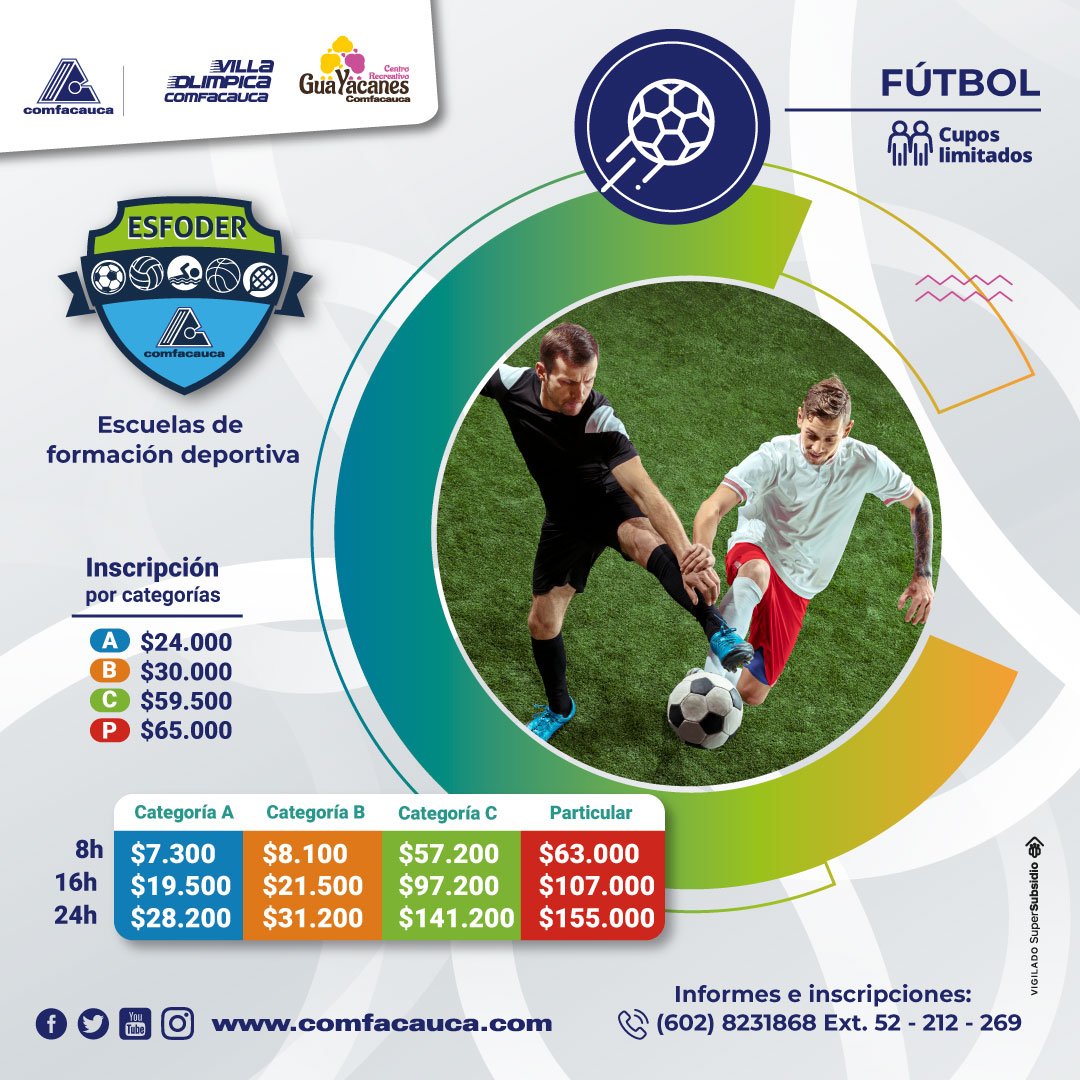 Escuela de formaciòn deportiva - Comfacauca