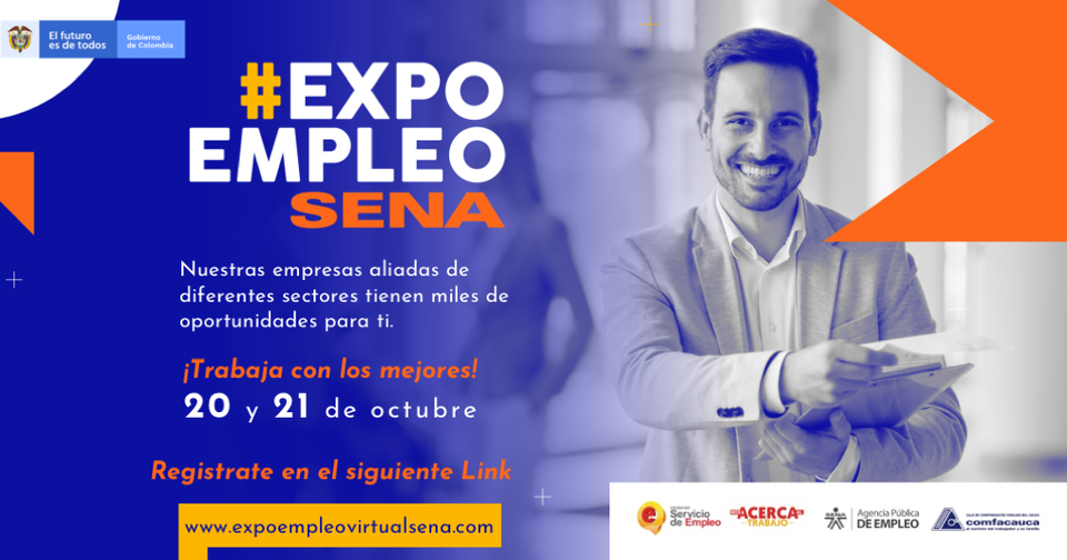 Este 20 y 21 de octubre llega ExpoEmpleoSENA virtual