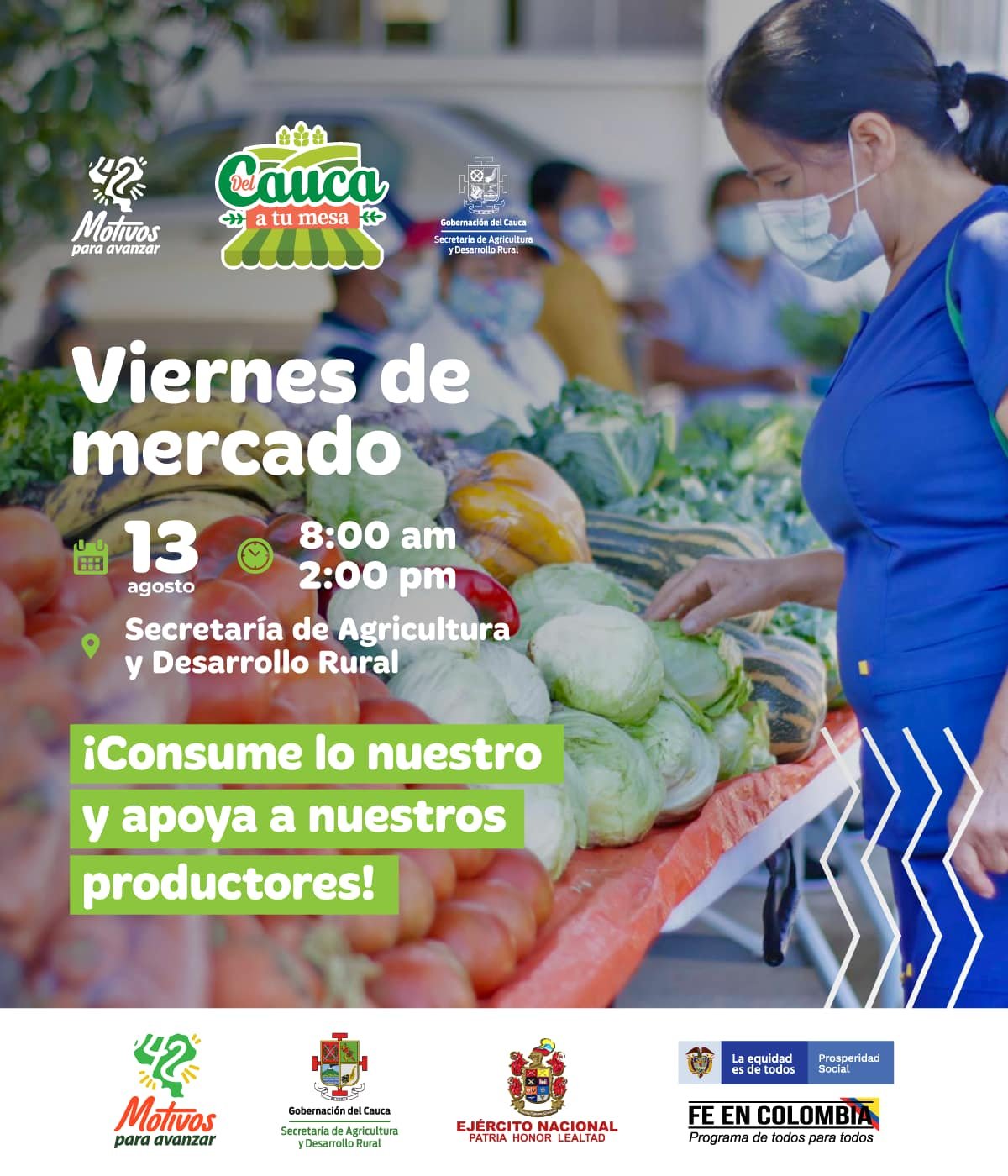 Este viernes 13 de agosto tendremos nuestra próxima versión de Del Cauca a tu mesa
