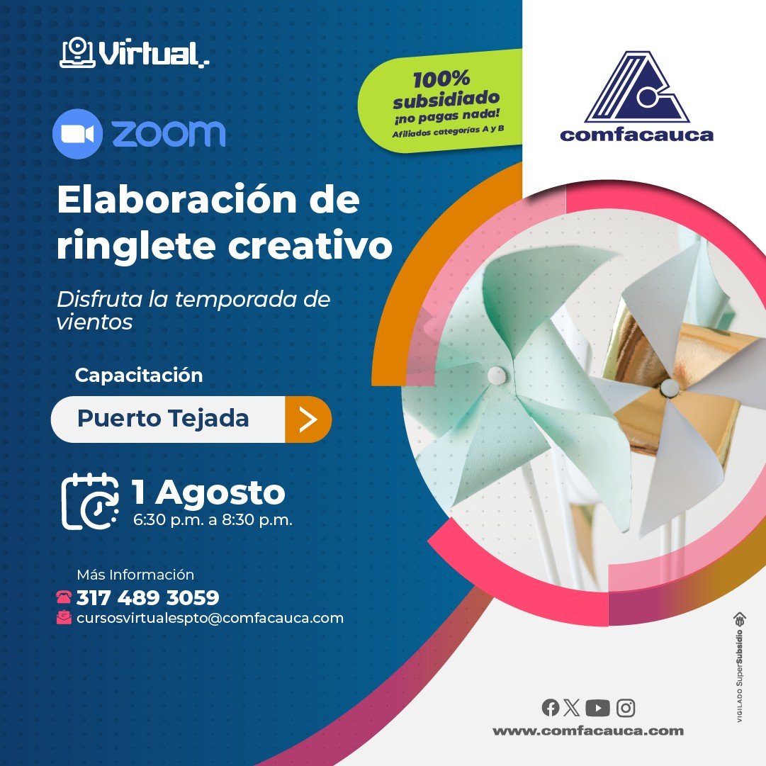 Explora los cursos virtuales y subsidiados de agosto - Comfacauca