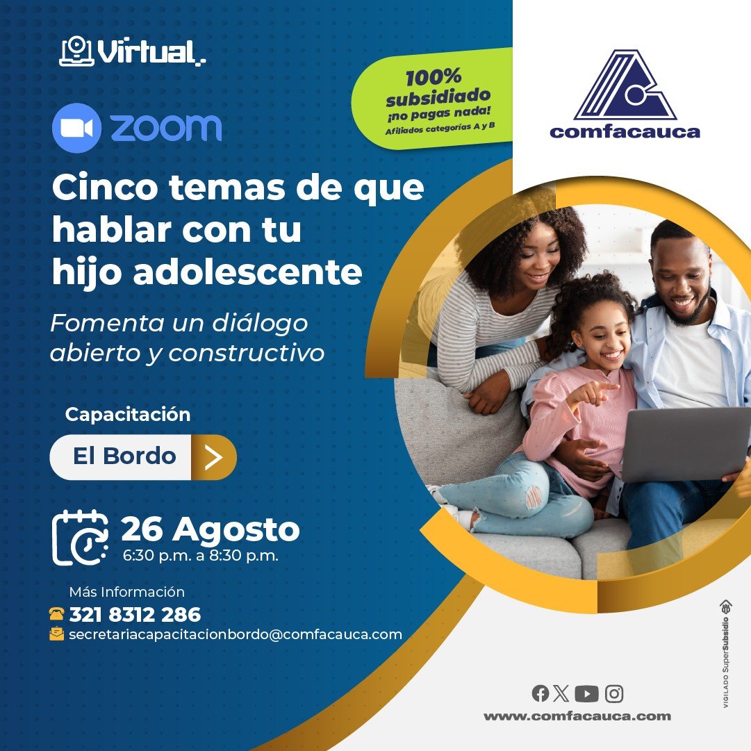 Explora los cursos virtuales y subsidiados de agosto - Comfacauca