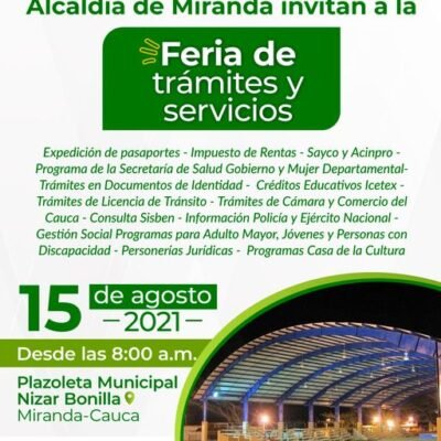 Feria de tramites y servicios en Miranda cauca