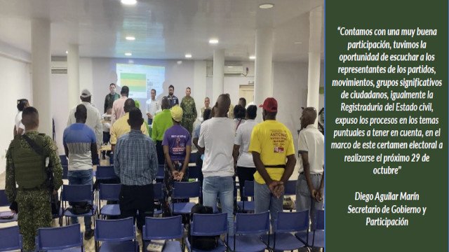 Gobernación del Cauca desarrolló la Vigésima Séptima Comisión de Seguimiento Electoral en Guapi