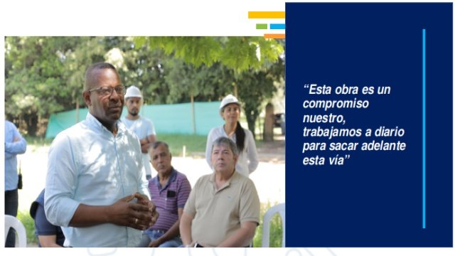 Gobernador al frente de la construccion de la ´Calle 5 en Santander de Quilichao