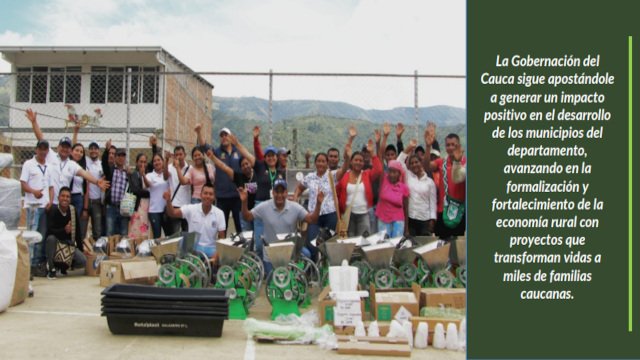 Gobierno Departamental invierte en el sector lácteo, caficultor y artesanal de Jambaló