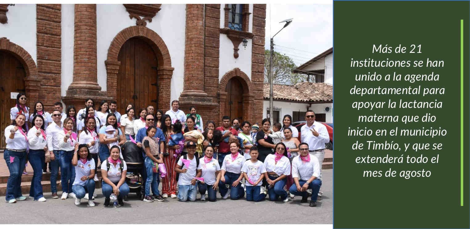 Gobierno Departamental y actores vinculantes fortalecen a la familia lactante en el Cauca