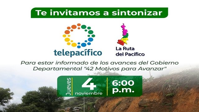 Hoy jueves 04 de noviembre enterate de los avances del Gobierno Departamental 42MotivosParaAvanzar en los territorios