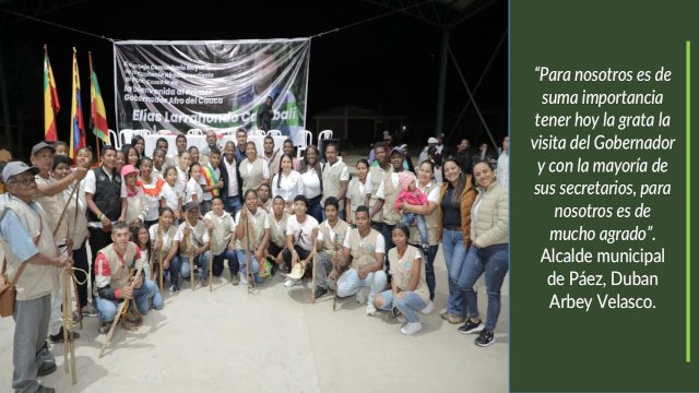 Infraestructura educativa, maquinaria amarilla y agua potable, inversiones en Páez gracias al Gobierno Departamental