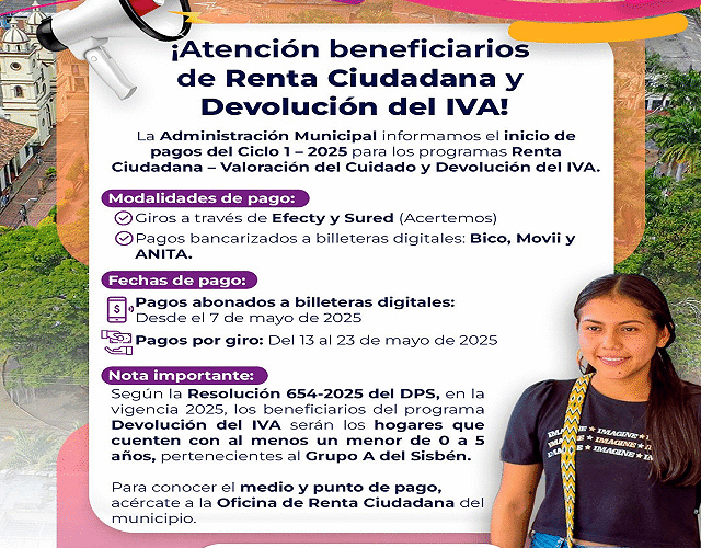¡💸📲 Inician pagos de Renta Ciudadana y Devolución del IVA en Quilichao!