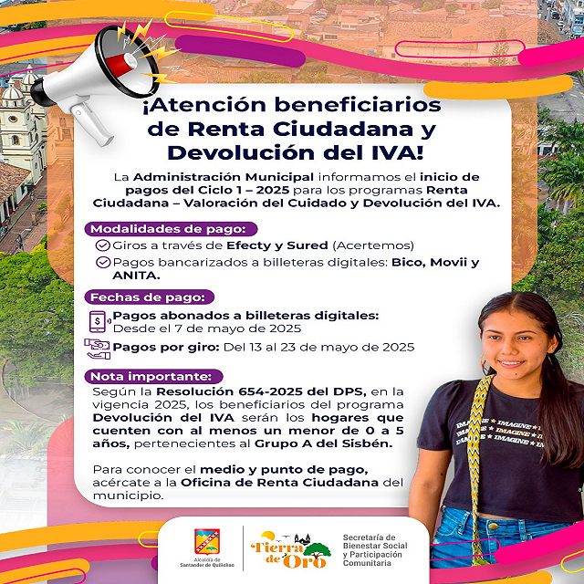 Inician pagos de Renta Ciudadana y Devolución del IVA en Quilichao