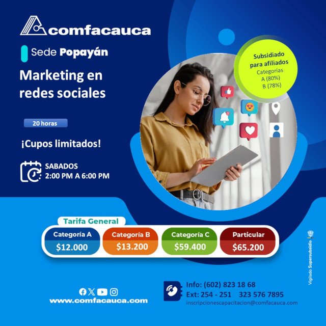 Inscríbete en los cursos de Comfacauca y comienza el año aprendiendo con nosotros