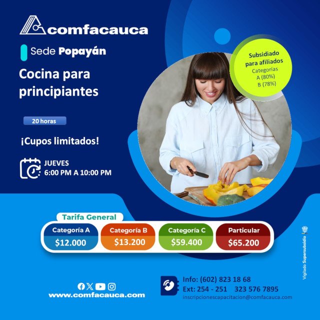 Inscríbete en los cursos de Comfacauca y comienza el año aprendiendo con nosotros