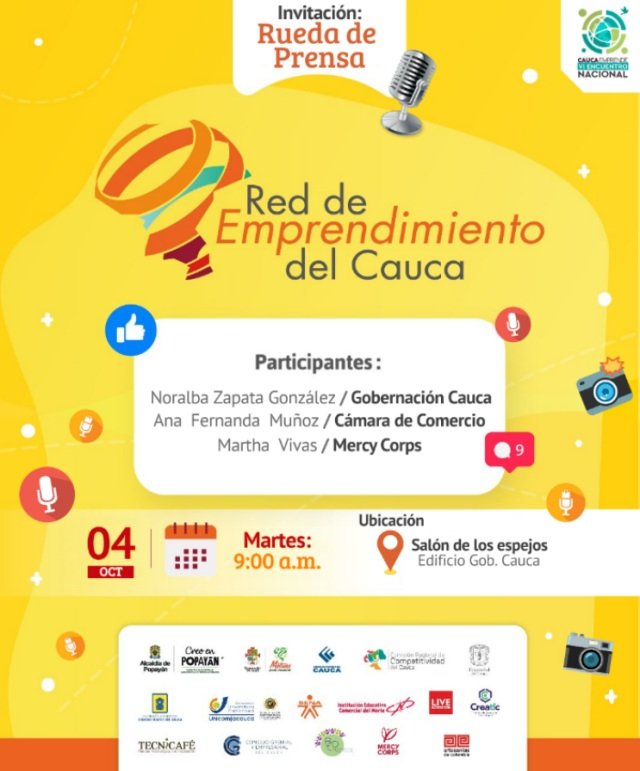 Invitacion Rueda de Prensa Red de emprendimiento