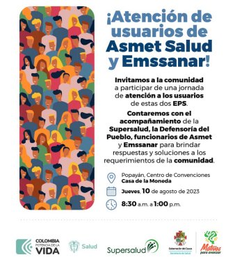 Jornada de atencion usuarios Asmet Salud y Emssanar