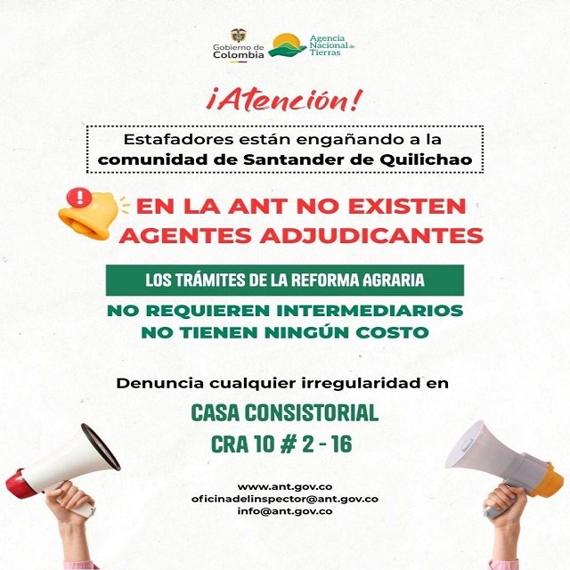 La Agencia Nacional de Tierras Lanza Campaña Contra Falsos Tramitadores en Quilichao