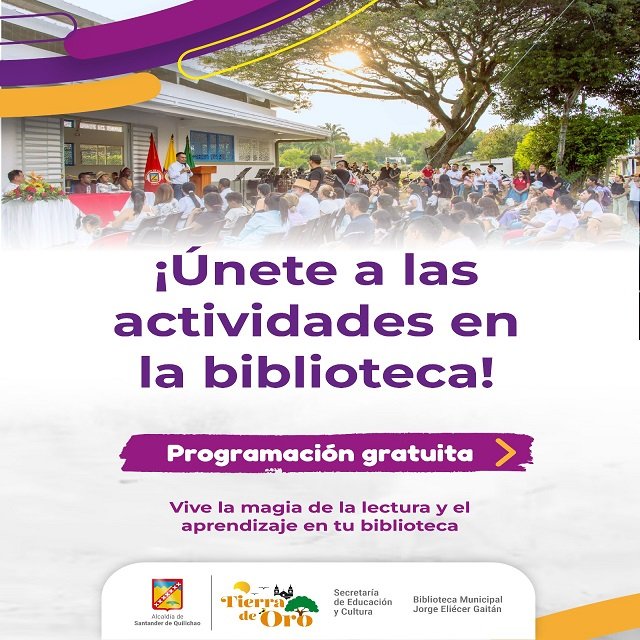 La magia de la lectura te espera! Inscríbete a la programación gratuita de la Biblioteca Pública Municipal