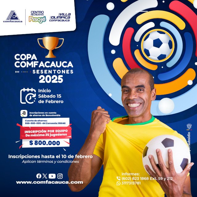 La pasión no tiene edad- Llega la Copa Comfacauca Sesentones -Comfacauca