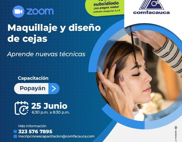 ¡Luce radiante con nuestro Taller virtual de Maquillaje y Diseño de Cejas!