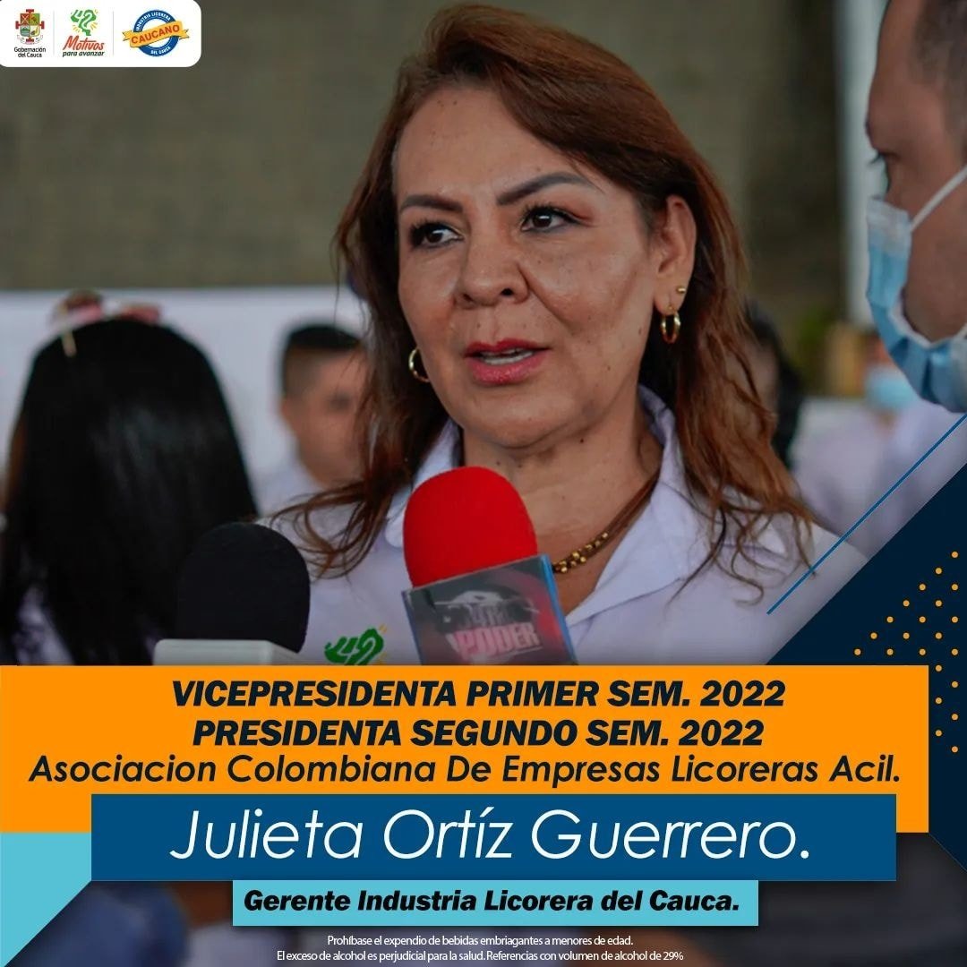 MUJER QUILICHAGUEÑA LIDERA LA ASOCIACIÓN COLOMBIANA DE EMPRESAS LICORERA