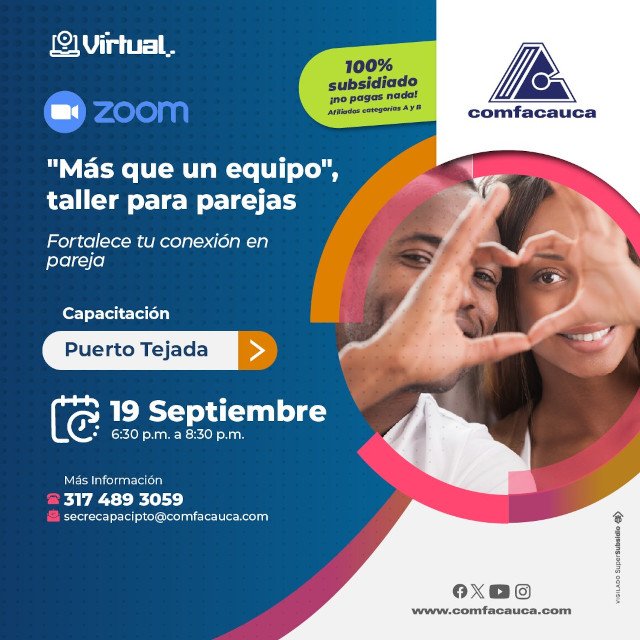 Mas que un equipo Taller para parejas - Comfacauca