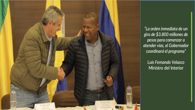 Ministro del Interior y Gobierno Departamental articulan acciones para atencion oportuna a comunidades afectadas por la ola invernal