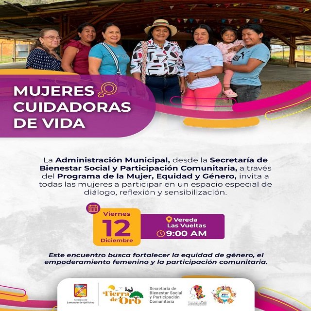 Mujeres cuidadoras de vida, este espacio es para ustedes