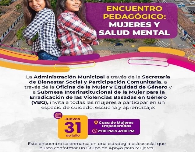 ¡Mujeres de Quilichao! Espacio especial para su bienestar: Encuentro «Mujeres y Salud Mental»