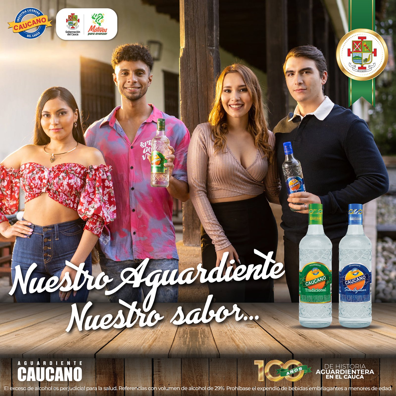 Nuestro aguardiente nuestro sabor - Industria Licorera del Cauca